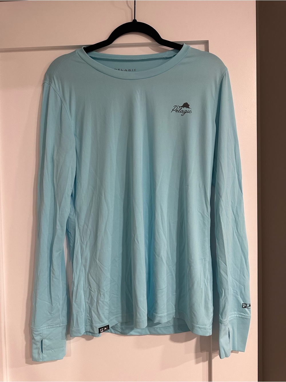 Pelagic Sky Blue Long Sleeve Fishing Performance Tee
